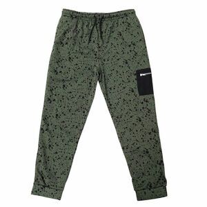 Public Record Sweatpants Youth 18 Green Splatter Paint Fleece Activewear Comfort